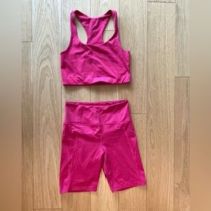 Girlfriend Collective Bike Shorts & Bra Top